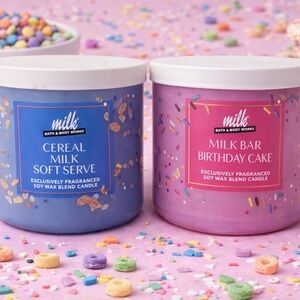 Bath & Body Works Milk Bar 2 Three Wick Candles
